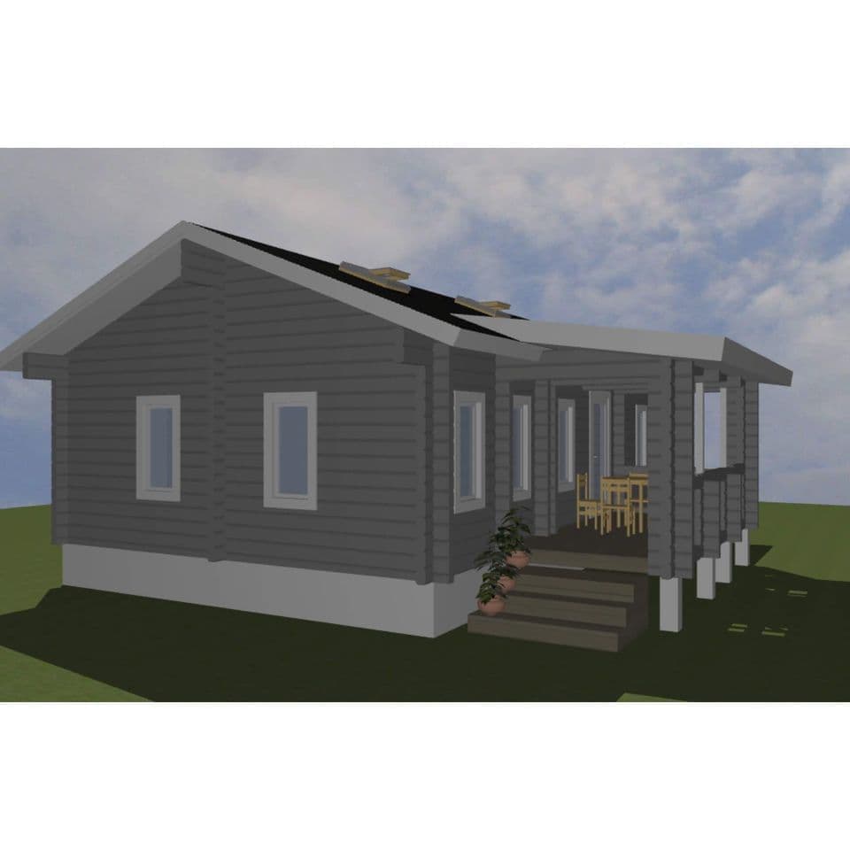 ログハウス キット 5 平屋間取り