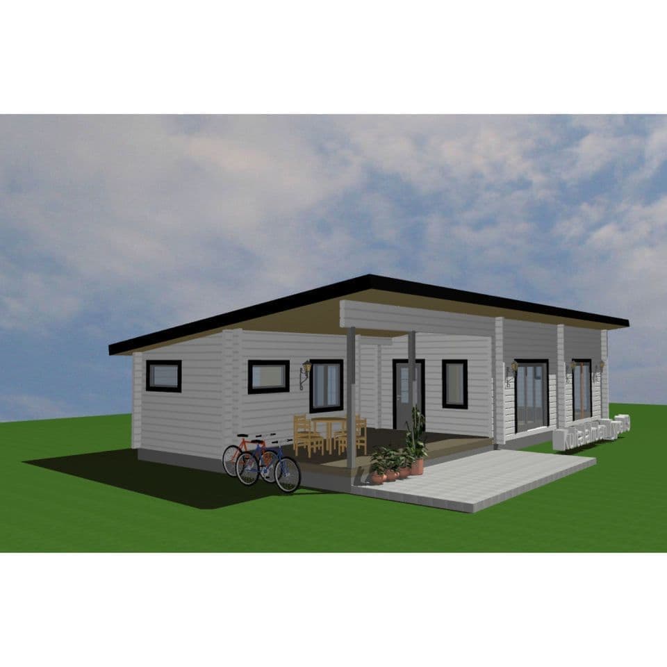 ログハウス キット19 平屋間取り