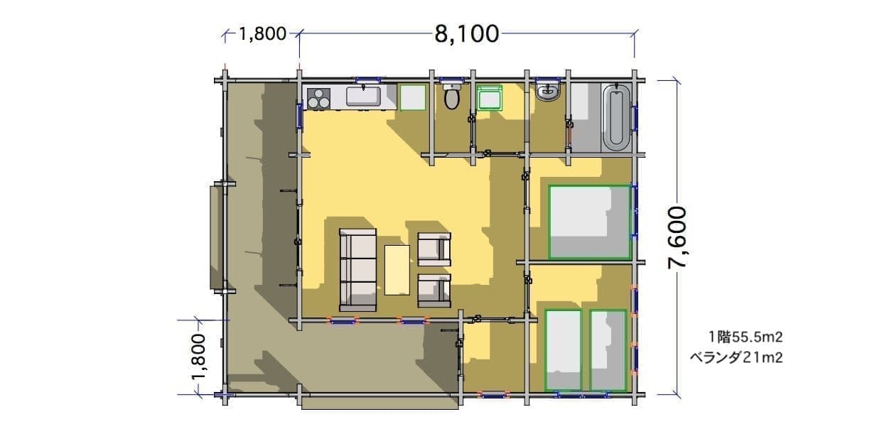 タイプ8 平面 間取り図面