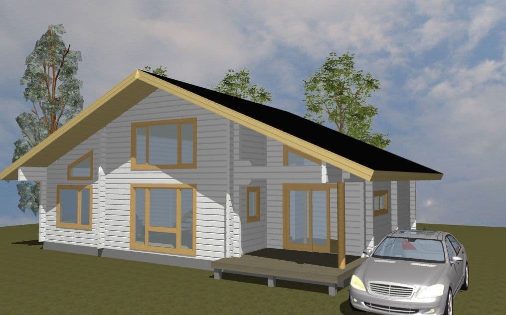 ログハウス タイプ16 パース 図面