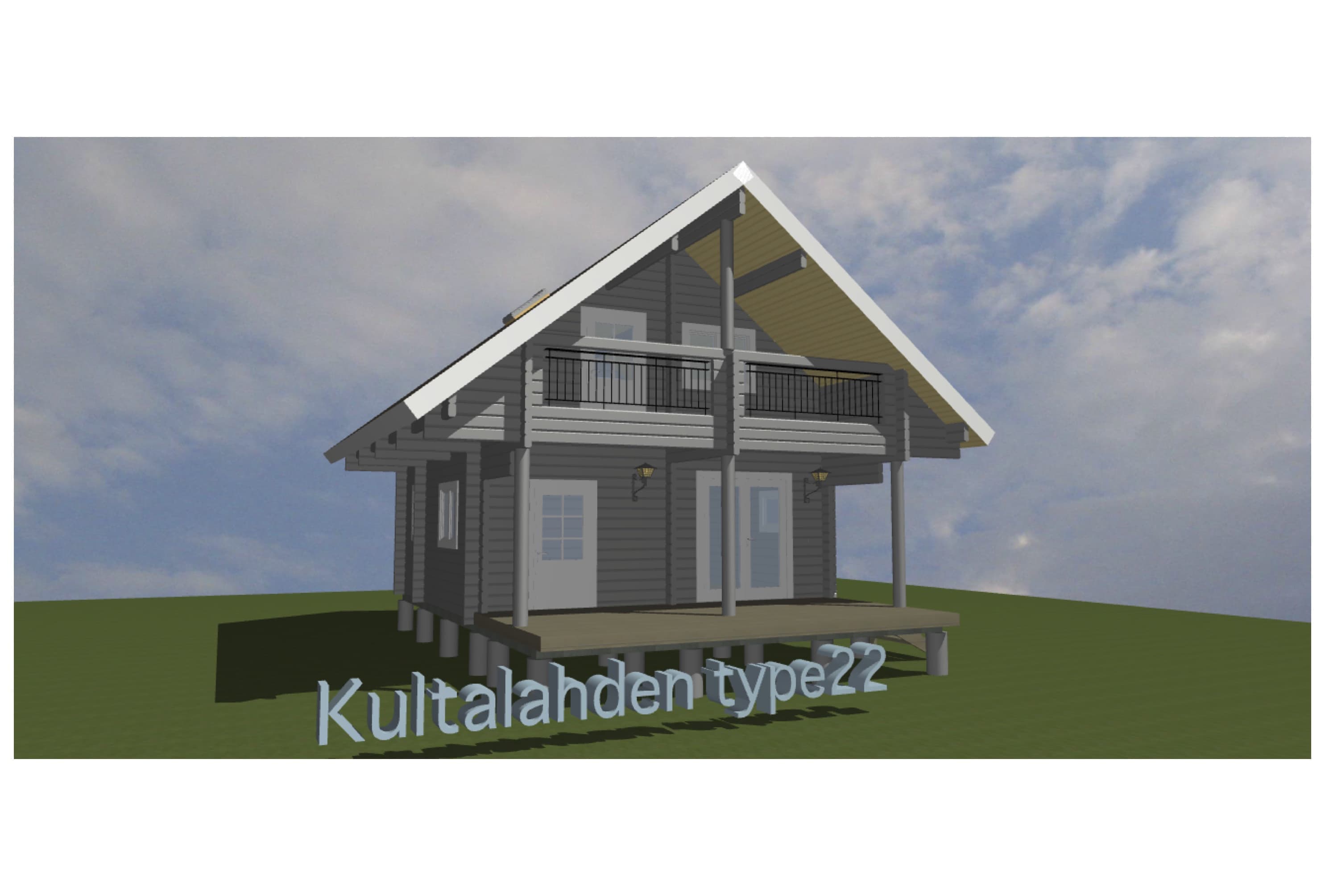 間取り図面ログハウス タイプ22