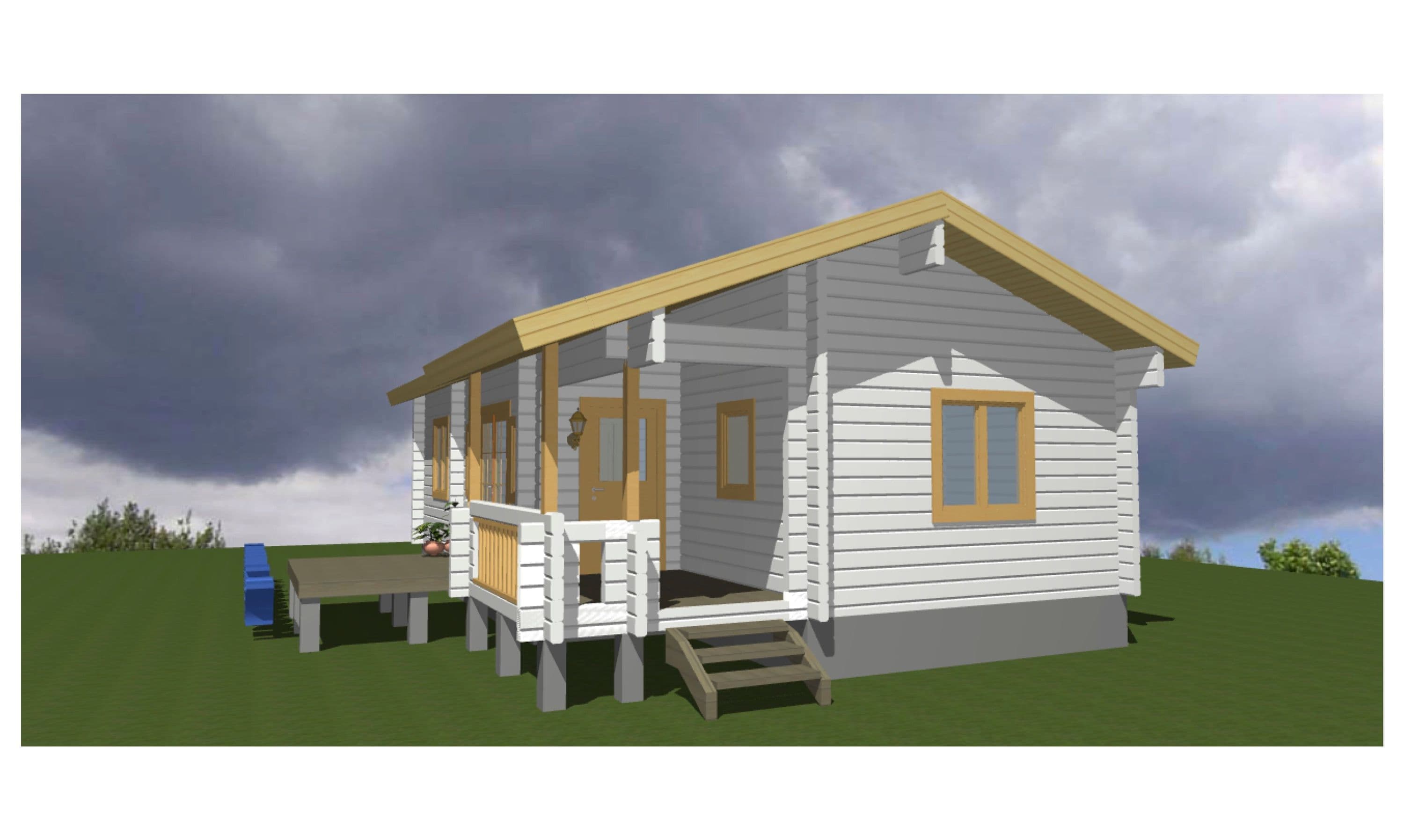 ログハウス 間取り図面 タイプ27