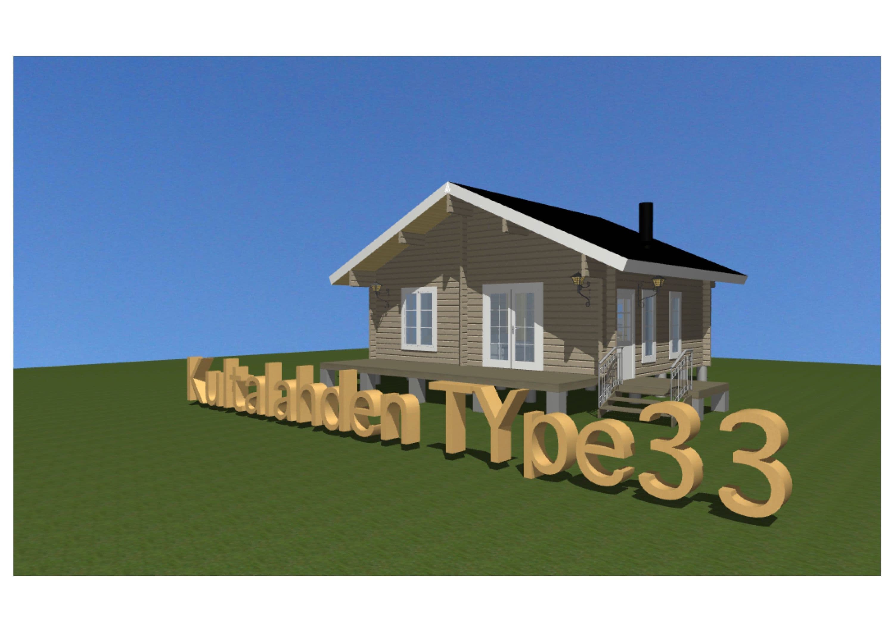 ログハウス間取り 図面タイプ33