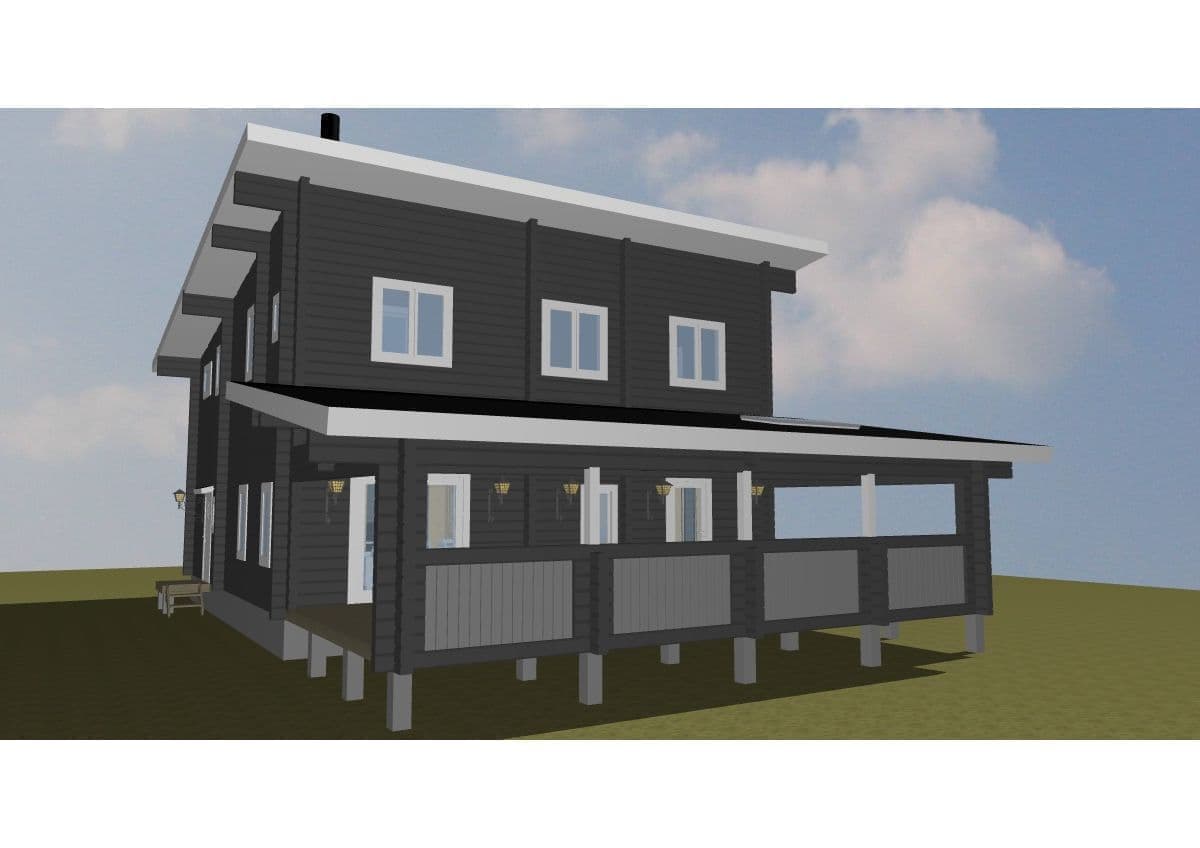 ログハウス間取り図面 タイプ35