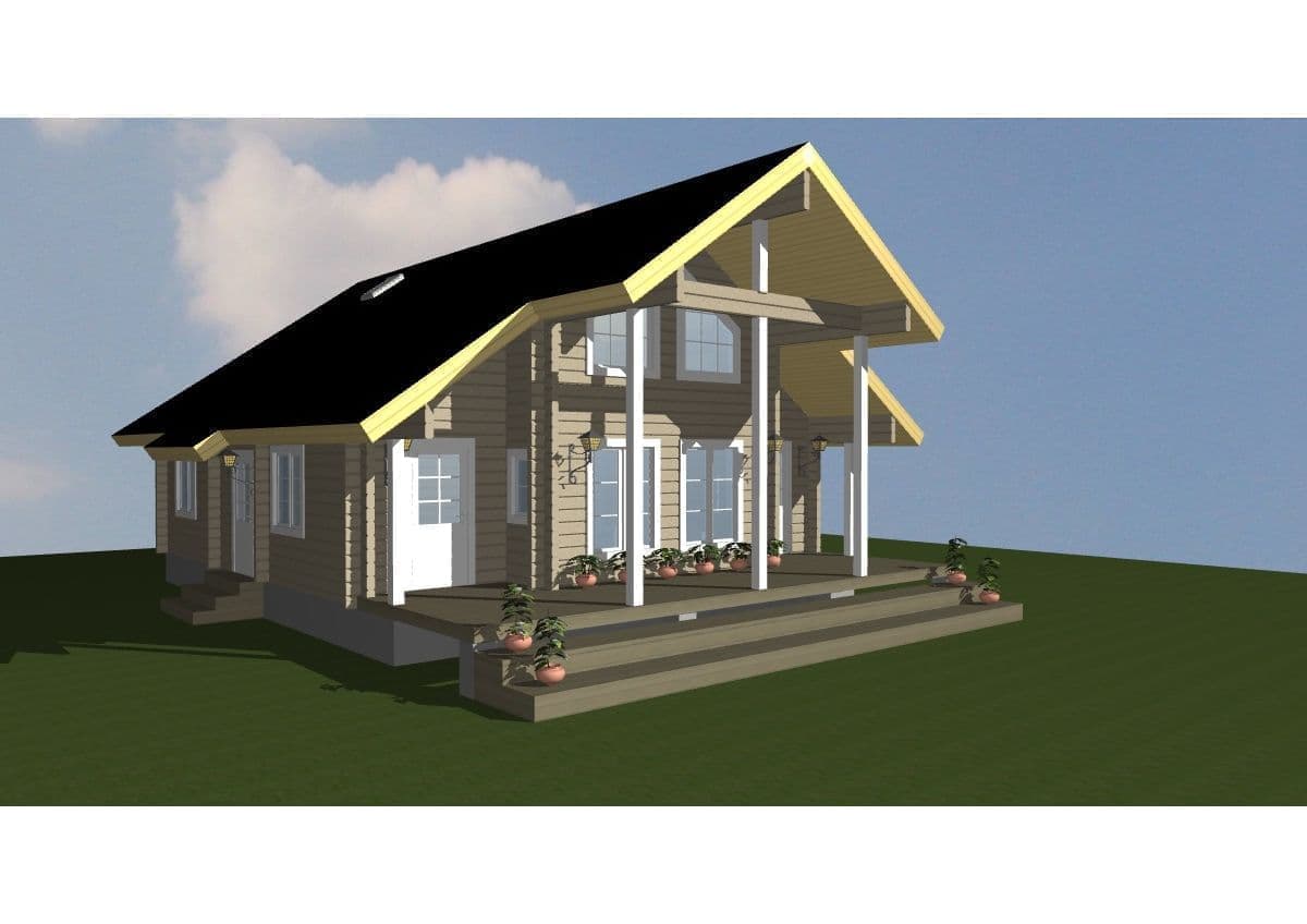 ログハウス間取り図面 タイプ36