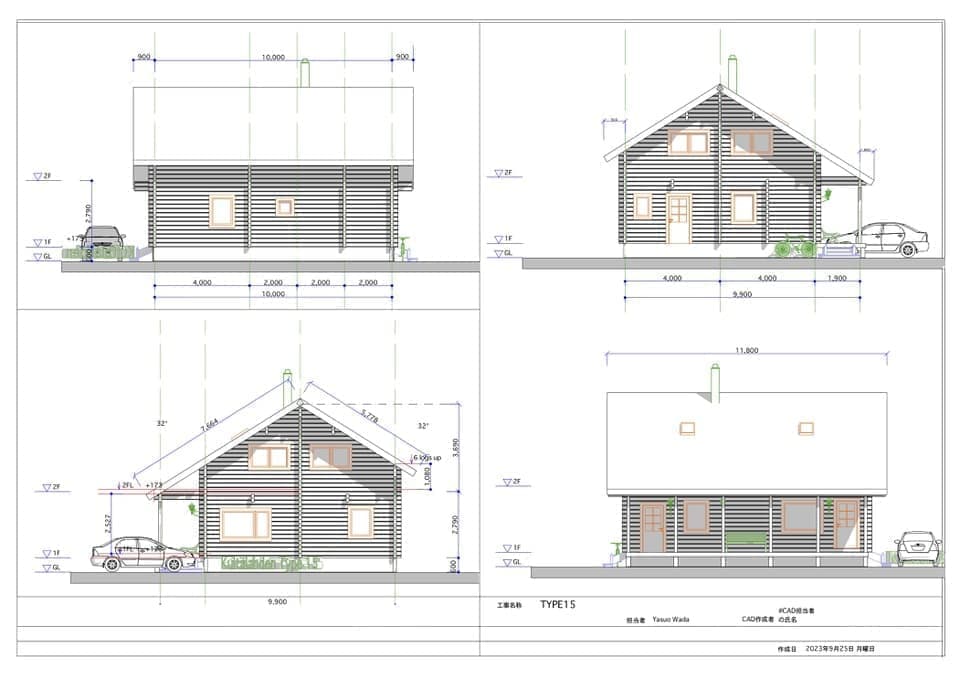 ログハウス 図面