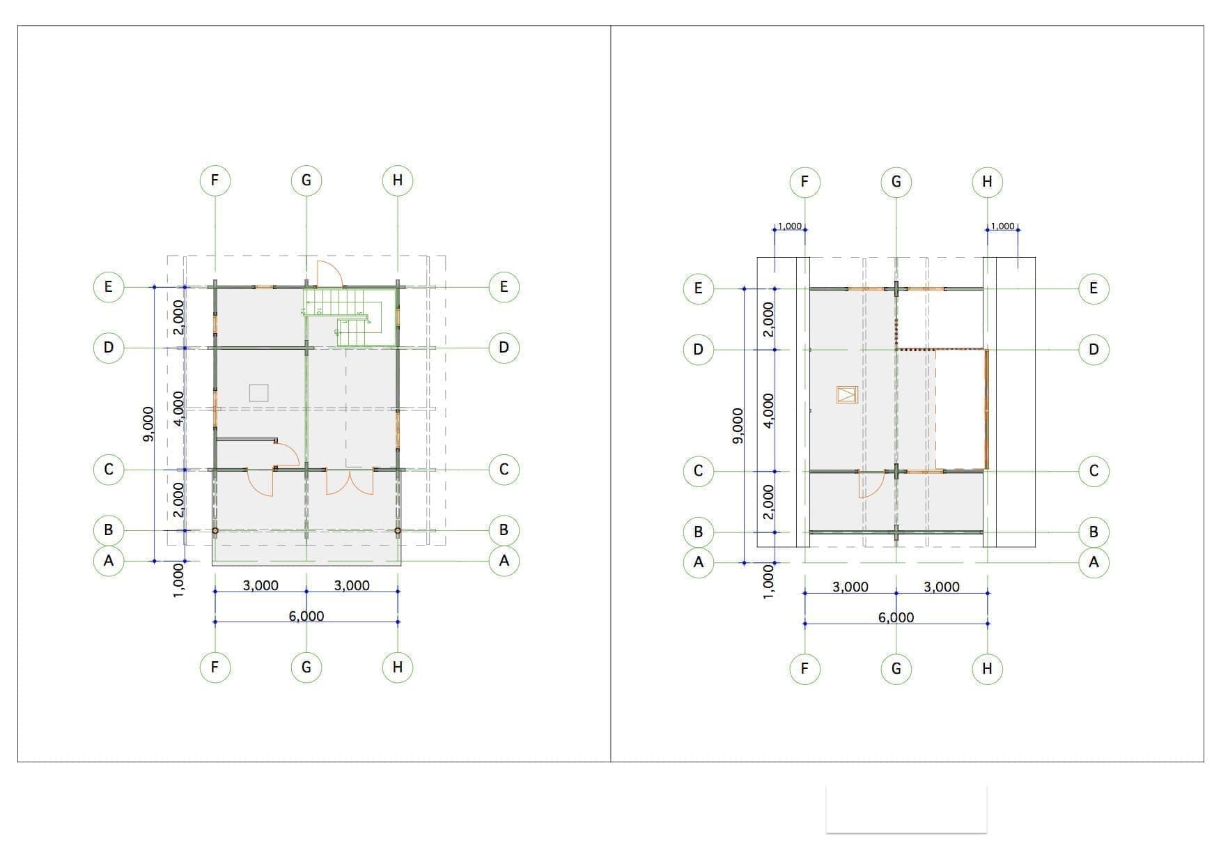 ログハウス 間取り図面