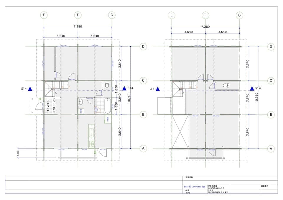 TYPE30 ログハウス図面