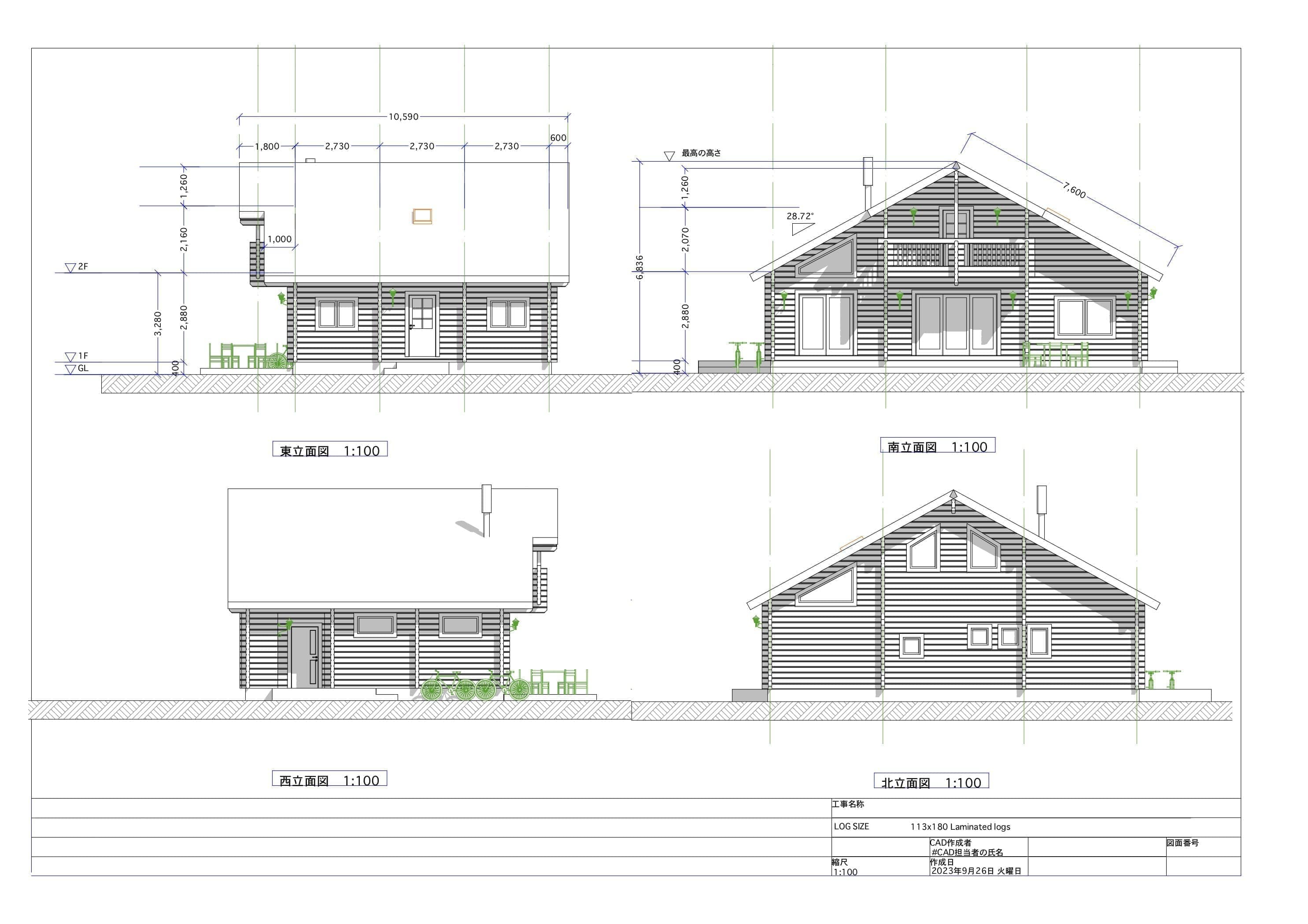 ログハウス間取り 図面