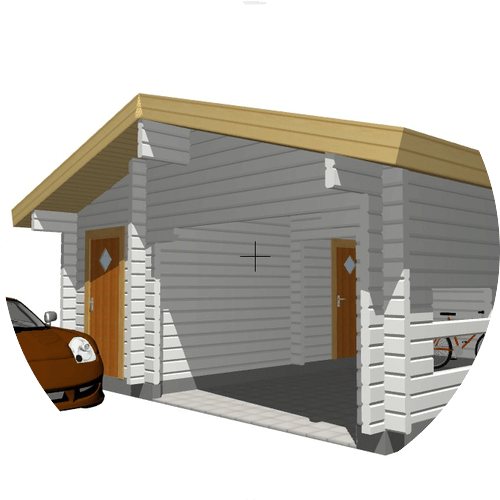 セルフビルドのガレージ