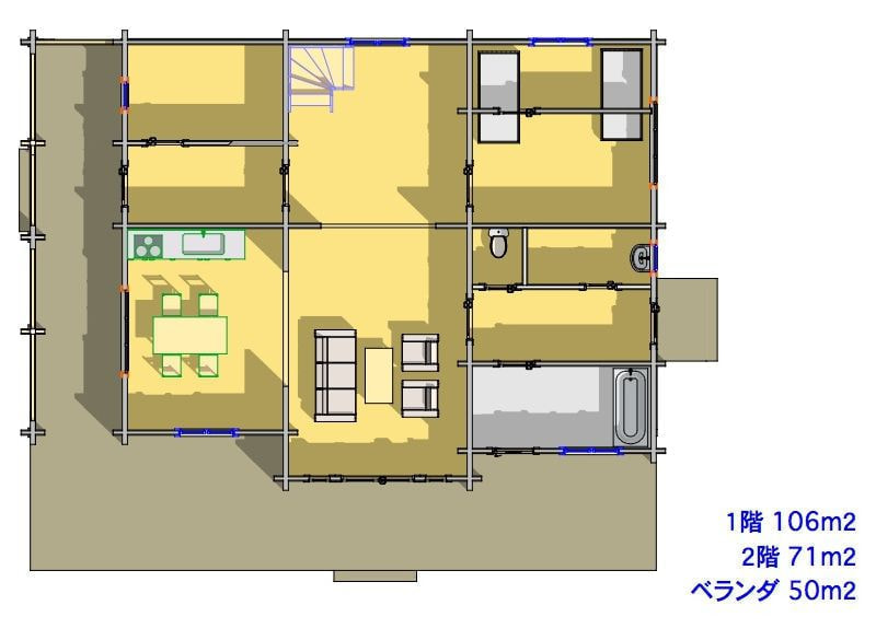 type10　平面1階　間取り図面