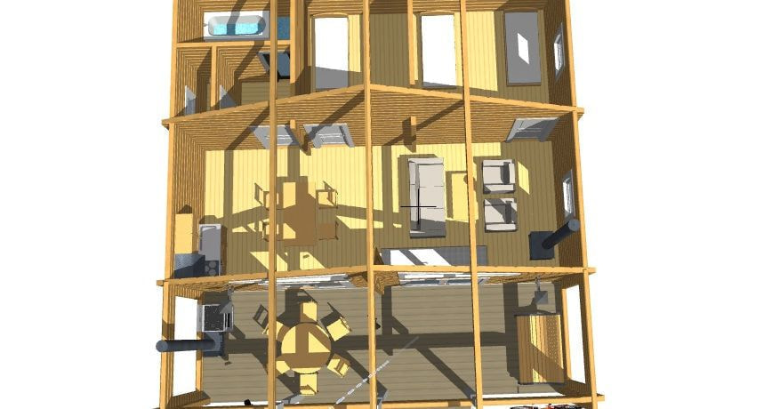 ログハウス間取り図面　タイプ29